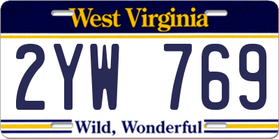 WV license plate 2YW769