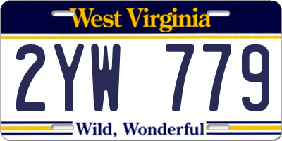 WV license plate 2YW779