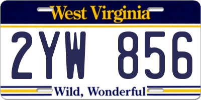 WV license plate 2YW856