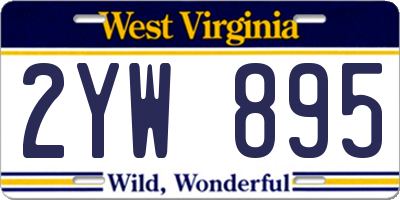 WV license plate 2YW895