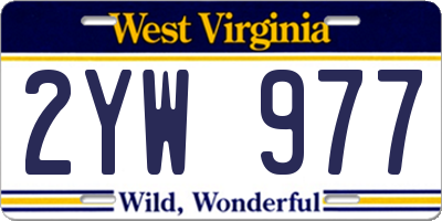 WV license plate 2YW977