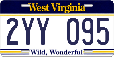 WV license plate 2YY095