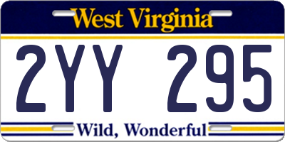 WV license plate 2YY295