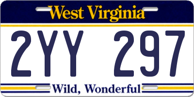 WV license plate 2YY297