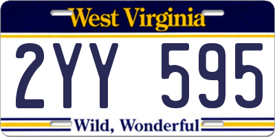 WV license plate 2YY595