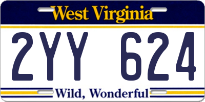 WV license plate 2YY624