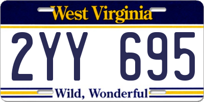 WV license plate 2YY695