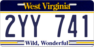 WV license plate 2YY741