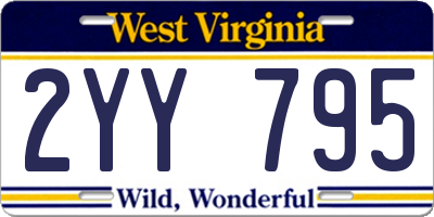 WV license plate 2YY795