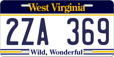 WV license plate 2ZA369