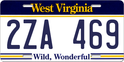 WV license plate 2ZA469