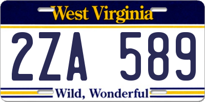 WV license plate 2ZA589