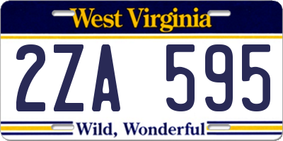 WV license plate 2ZA595