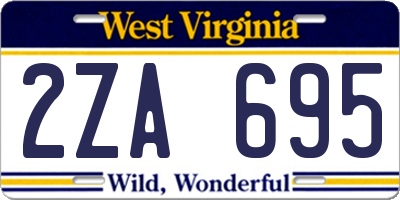 WV license plate 2ZA695
