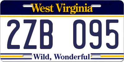 WV license plate 2ZB095