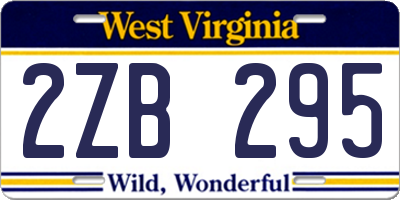 WV license plate 2ZB295
