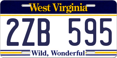 WV license plate 2ZB595