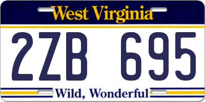WV license plate 2ZB695