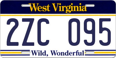WV license plate 2ZC095