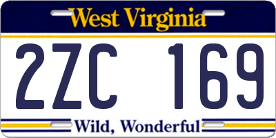 WV license plate 2ZC169