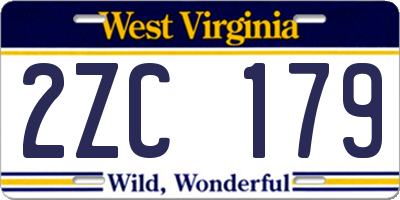 WV license plate 2ZC179