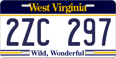 WV license plate 2ZC297