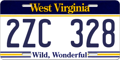 WV license plate 2ZC328