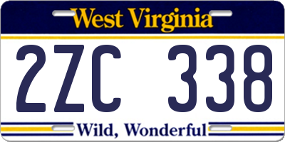 WV license plate 2ZC338