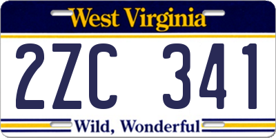 WV license plate 2ZC341