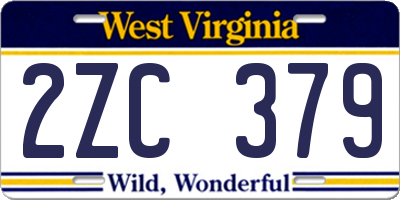 WV license plate 2ZC379