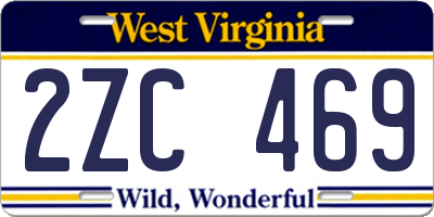 WV license plate 2ZC469