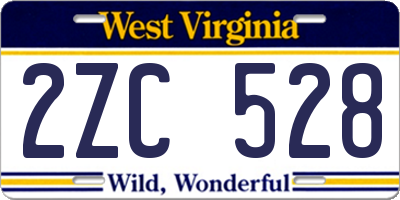 WV license plate 2ZC528
