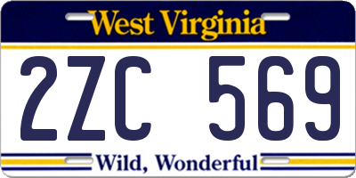 WV license plate 2ZC569