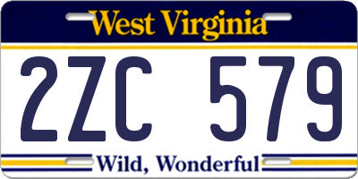 WV license plate 2ZC579