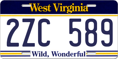WV license plate 2ZC589