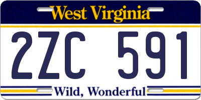 WV license plate 2ZC591