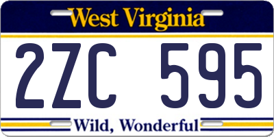 WV license plate 2ZC595