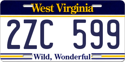 WV license plate 2ZC599