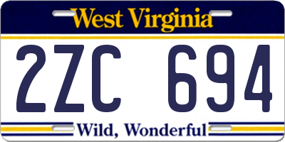 WV license plate 2ZC694