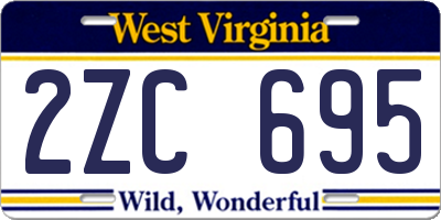 WV license plate 2ZC695