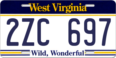 WV license plate 2ZC697