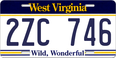 WV license plate 2ZC746