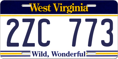 WV license plate 2ZC773