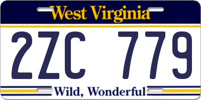 WV license plate 2ZC779