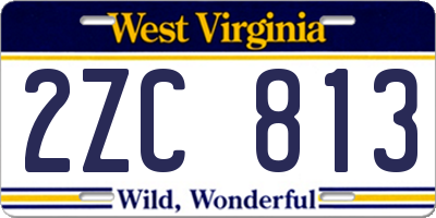 WV license plate 2ZC813