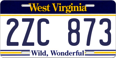 WV license plate 2ZC873