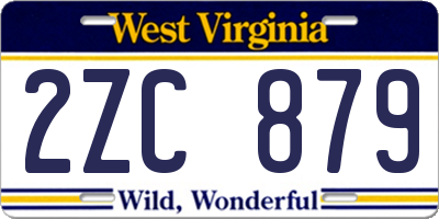 WV license plate 2ZC879