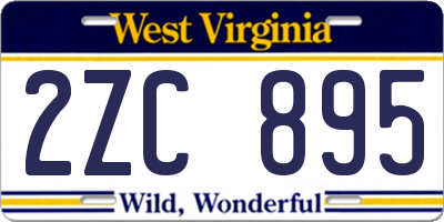 WV license plate 2ZC895