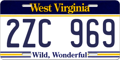 WV license plate 2ZC969