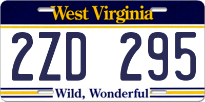 WV license plate 2ZD295